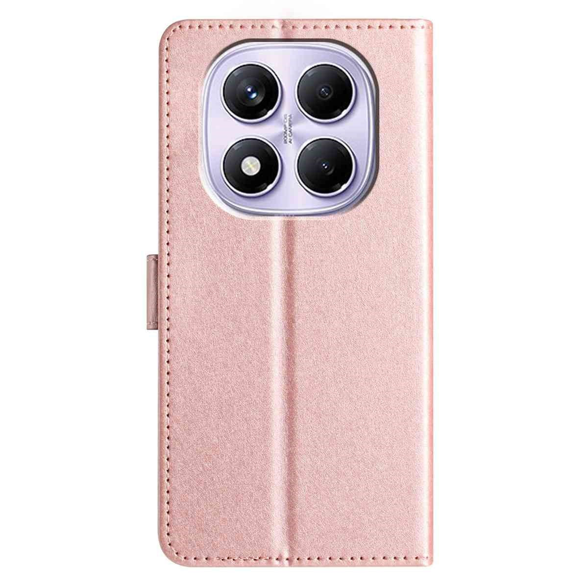 Xiaomi Redmi Note 15 (5G) / Poco M8 (5G) EIDERWOOD Kunstskinn Flip Deksel m. Stropp – Rosegull