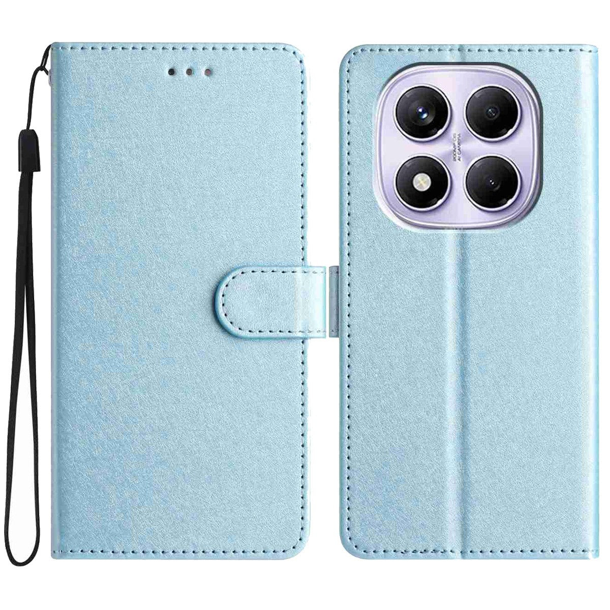 Xiaomi Redmi Note 15 (5G) / Poco M8 (5G) EIDERWOOD Kunstskinn Flip Deksel m. Stropp – Blå