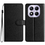 Xiaomi Redmi Note 15 (5G) / Poco M8 (5G) EIDERWOOD Kunstskinn Flip Deksel m. Stropp – Svart