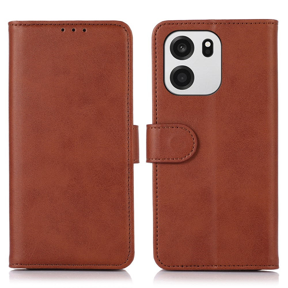 OnePlus Nord CE6 / Nord 6 EIDERWOOD Flip Deksel i Kunstskinn med Kortholder og Stativfunksjon - Brun