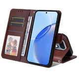 Realme 16 Pro EIDERWOOD Kunstskinn Flip Deksel m. Stropp - Brun