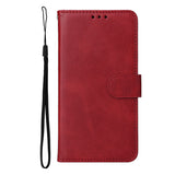 Realme 16 Pro+ EIDERWOOD Kunstskinn Flip Deksel m. Stropp - Rød