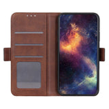 Motorola Moto G77 / G67 EIDERWOOD Kunstskinn Deksel med Kortholder - Brun