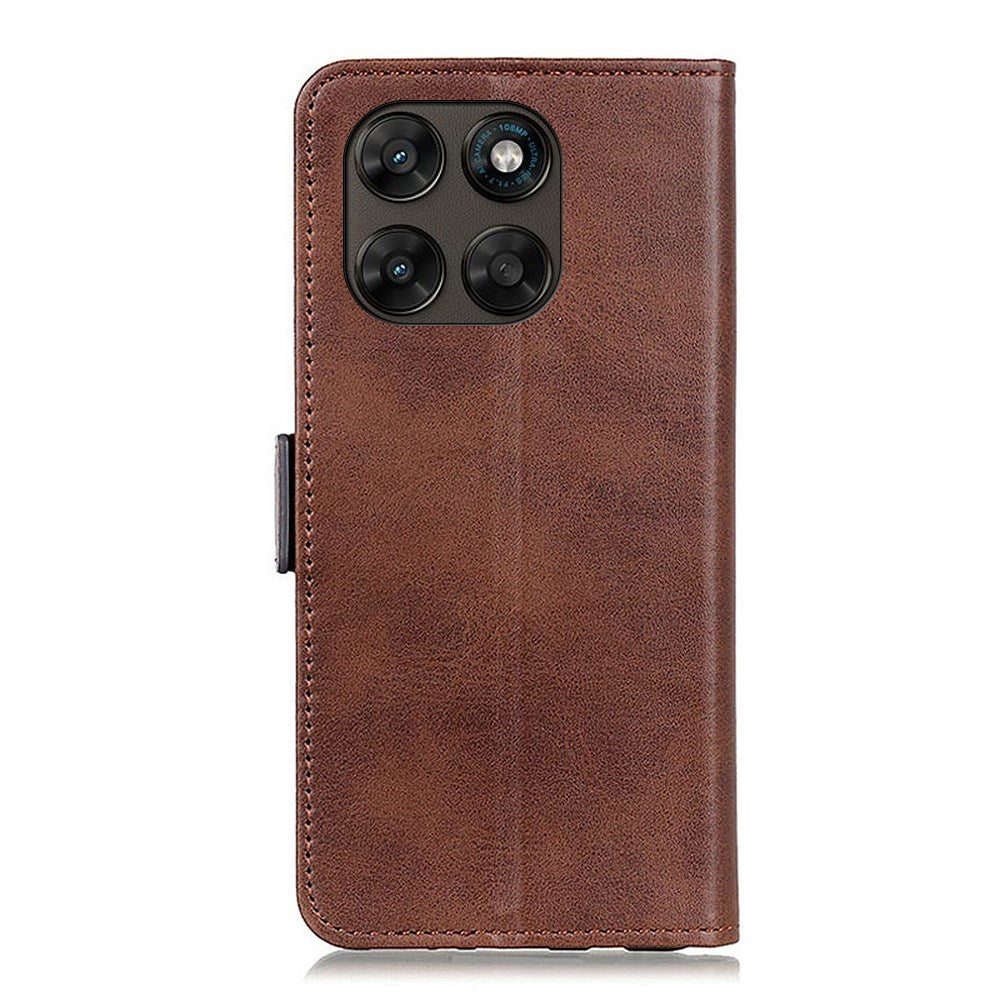 Motorola Moto G77 / G67 EIDERWOOD Kunstskinn Deksel med Kortholder - Brun