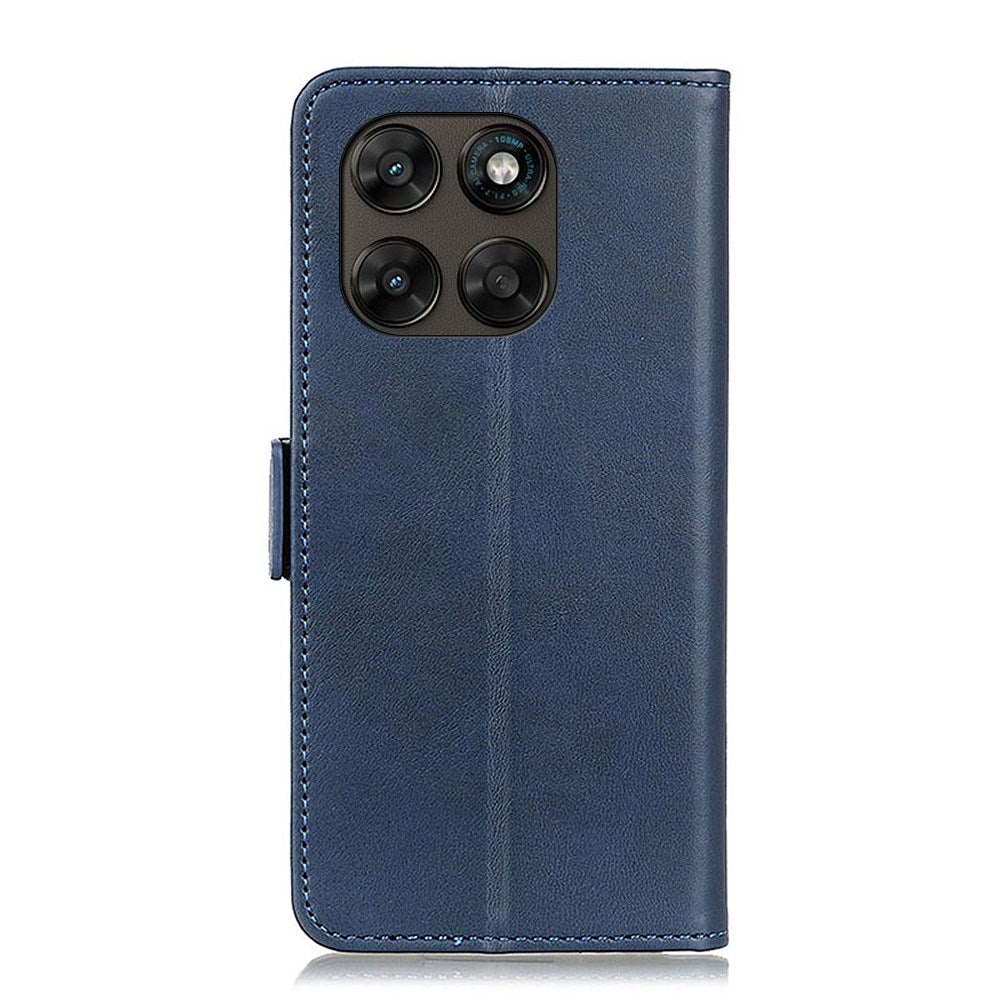Motorola Moto G77 / G67 EIDERWOOD Kunstskinn Deksel med Kortholder - Blå