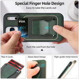 iPhone 17 Pro EIDERWOOD Kunstskinn Bak Deksel m. Kortholder & Stativfunksjon - MagSafe Kompatibel - Grønn