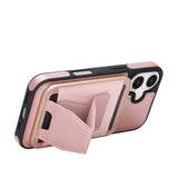 iPhone 17 EIDERWOOD Kunstskinn Bak Deksel m. Kortholder & Stativfunksjon - MagSafe Kompatibel - Rosa