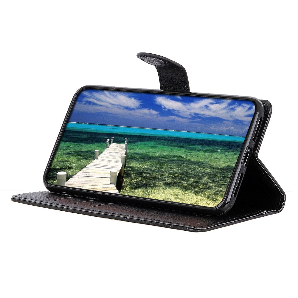Motorola Edge 70 Fusion EIDERWOOD Kunstskinn Flip Deksel m. Kortholder & Støttefunksjon – Svart