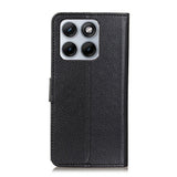 Motorola Edge 70 Fusion EIDERWOOD Kunstskinn Flip Deksel m. Kortholder & Støttefunksjon – Svart