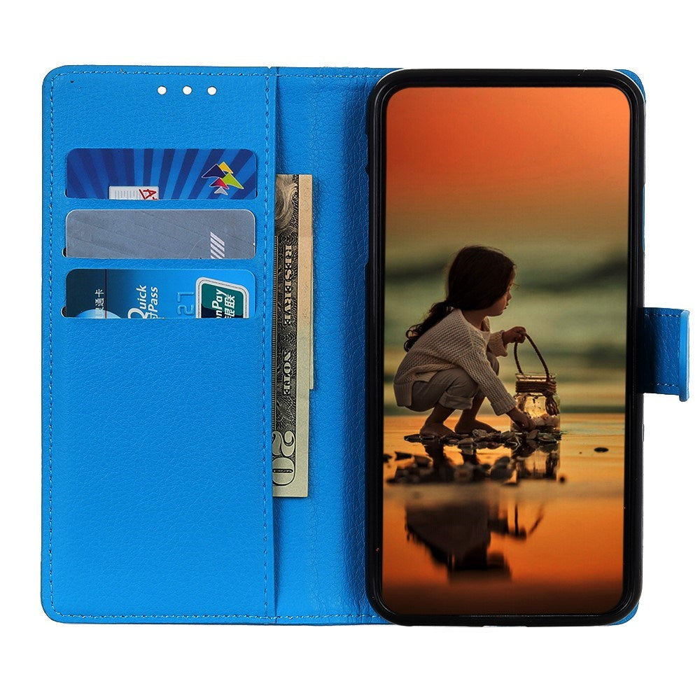 Motorola Edge 70 Fusion EIDERWOOD Kunstskinn Flip Deksel m. Kortholder & Støttefunksjon – Blå