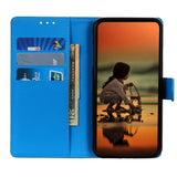 Motorola Edge 70 Fusion EIDERWOOD Kunstskinn Flip Deksel m. Kortholder & Støttefunksjon – Blå