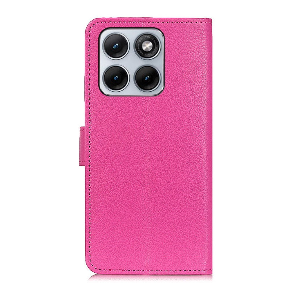 Motorola Edge 70 Fusion EIDERWOOD Kunstskinn Flip Deksel m. Kortholder & Støttefunksjon – Rosa