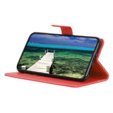 Motorola Edge 70 Fusion EIDERWOOD Kunstskinn Flip Deksel m. Kortholder & Støttefunksjon – Rød