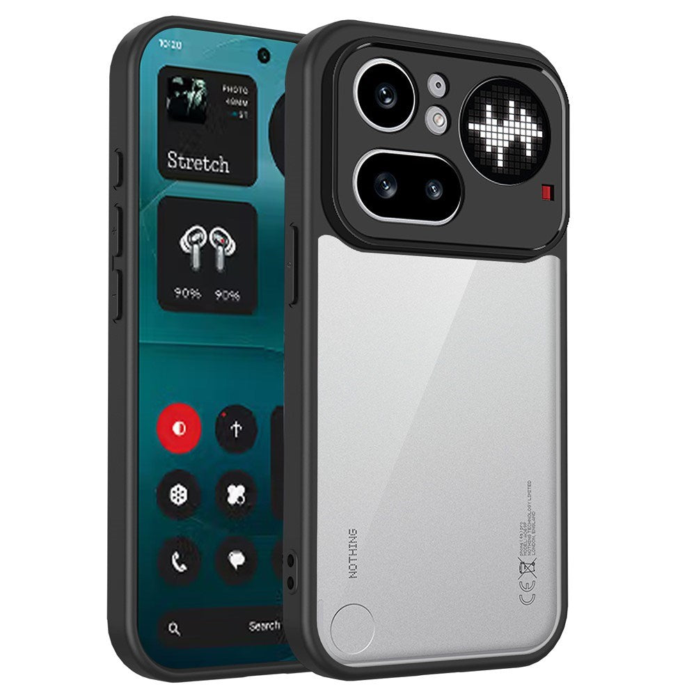 Nothing Phone (4a) Pro Hybrid Mobil Deksel - Gjennomsiktig / Svart
