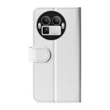 Realme GT 8 Pro EIDERWOOD Kunstskinn Flip Deksel m. Kortlomme & Stativfunksjon - Hvit