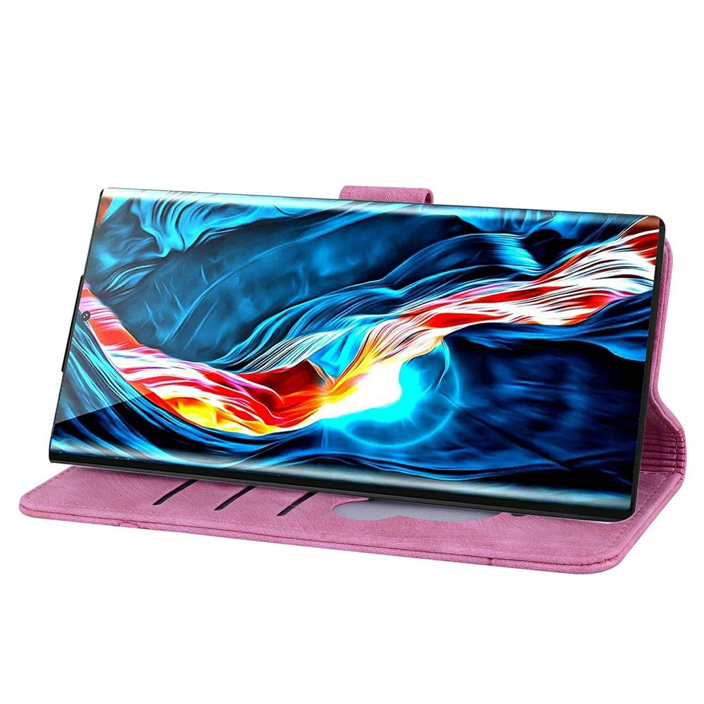 Samsung Galaxy S26 EIDERWOOD Flip Deksel med Trykk / Kortholder / Stropp - Rosa