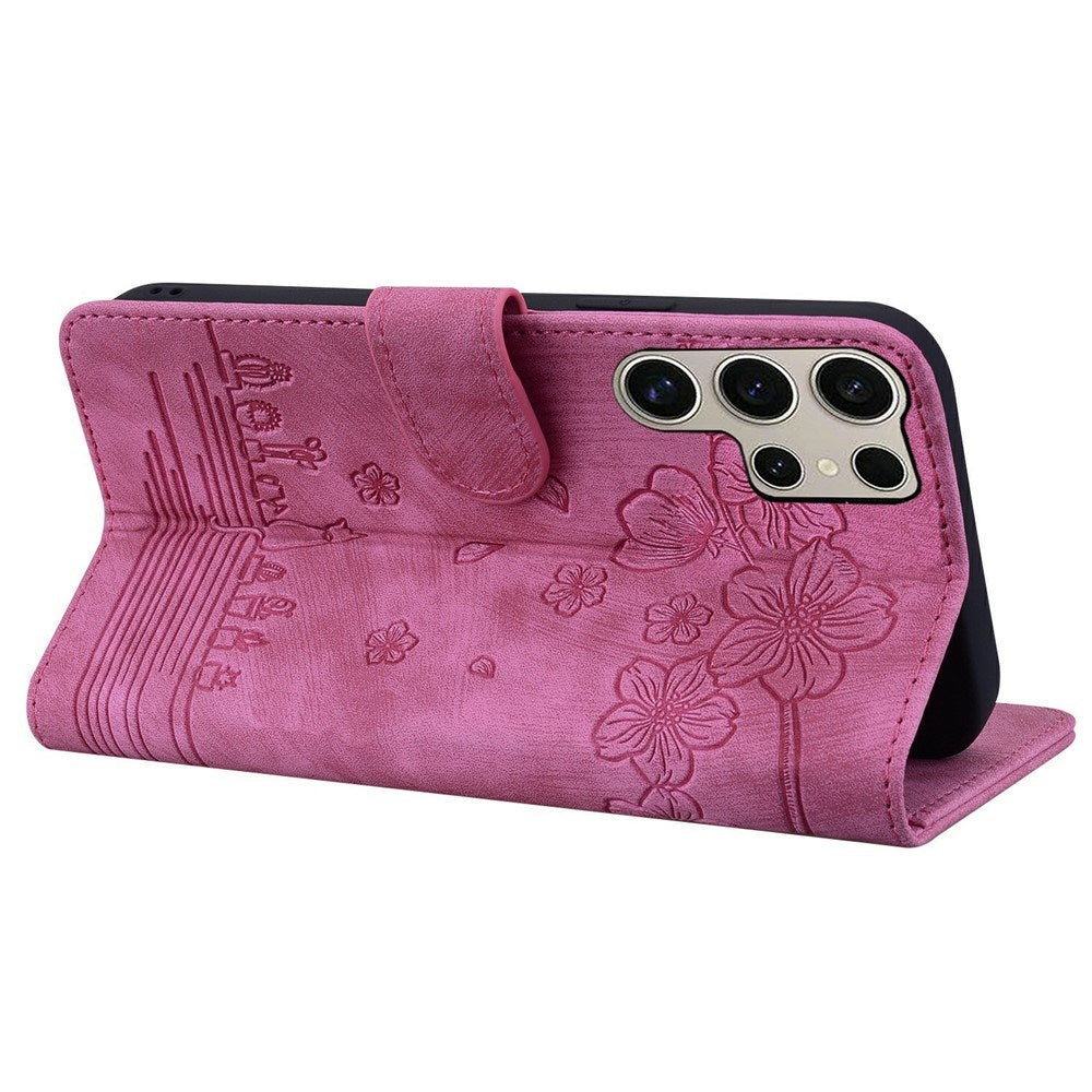 Samsung Galaxy S26 Ultra EIDERWOOD Flip Deksel med Trykk / Kortholder / Stropp - Rosa