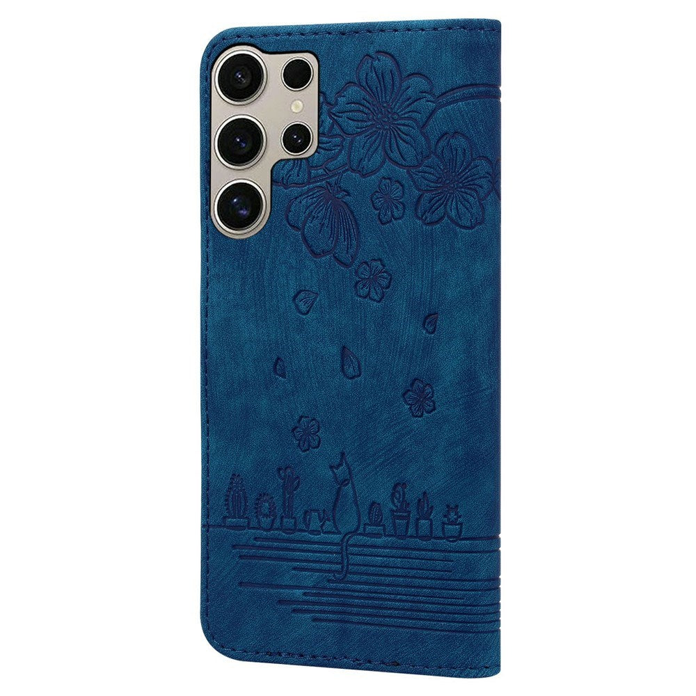 Samsung Galaxy S26 Ultra EIDERWOOD Flip Deksel med Trykk / Kortholder / Stropp - Blå