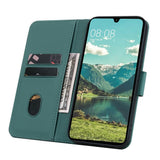 Samsung Galaxy A57 EIDERWOOD Flip Deksel med Trykk - Kortholder & Stropp - Grønn