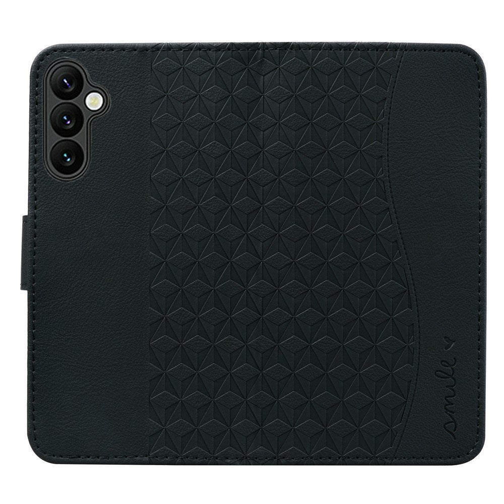 Samsung Galaxy A57 EIDERWOOD Flip Deksel med Trykk - Kortholder & Stropp - Svart