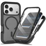 iPhone 18 Pro / 17 Pro EIDERWOOD 2-i-1 Matt Hybrid Plast Deksel m. Skjermbeskyttelsesfilm - MagSafe Kompatibel - Svart