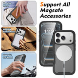 iPhone 18 Pro / 17 Pro EIDERWOOD 2-i-1 Matt Hybrid Plast Deksel m. Skjermbeskyttelsesfilm - MagSafe Kompatibel - Svart