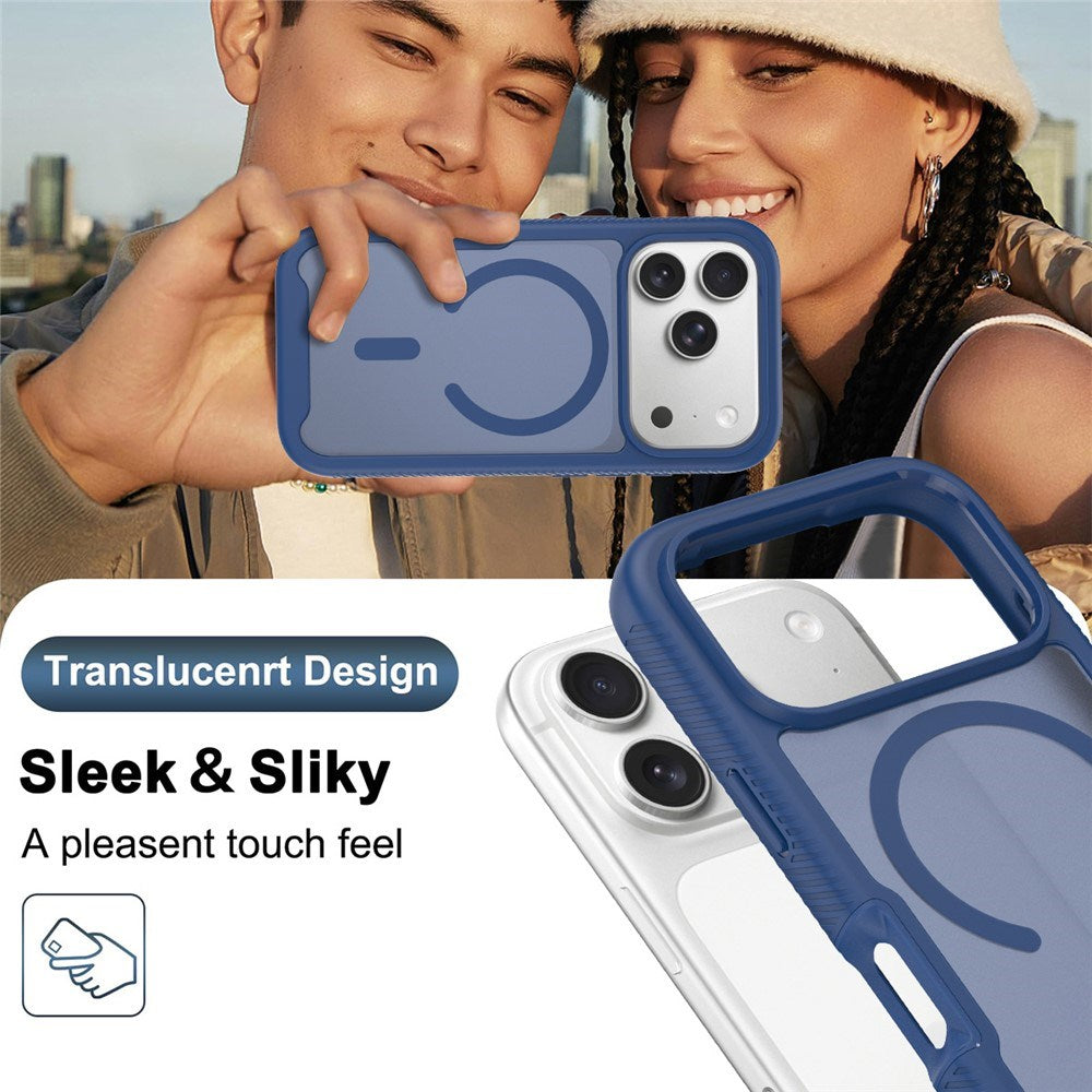 iPhone 18 Pro / 17 Pro EIDERWOOD 2-i-1 Matt Hybrid Plast Deksel m. Skjermbeskyttelsesfilm - MagSafe Kompatibel - Blå