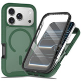 iPhone 18 Pro / 17 Pro EIDERWOOD 2-i-1 Matt Hybrid Plast Deksel m. Skjermbeskyttelsesfilm - MagSafe Kompatibel - Grønn