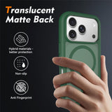 iPhone 18 Pro / 17 Pro EIDERWOOD 2-i-1 Matt Hybrid Plast Deksel m. Skjermbeskyttelsesfilm - MagSafe Kompatibel - Grønn