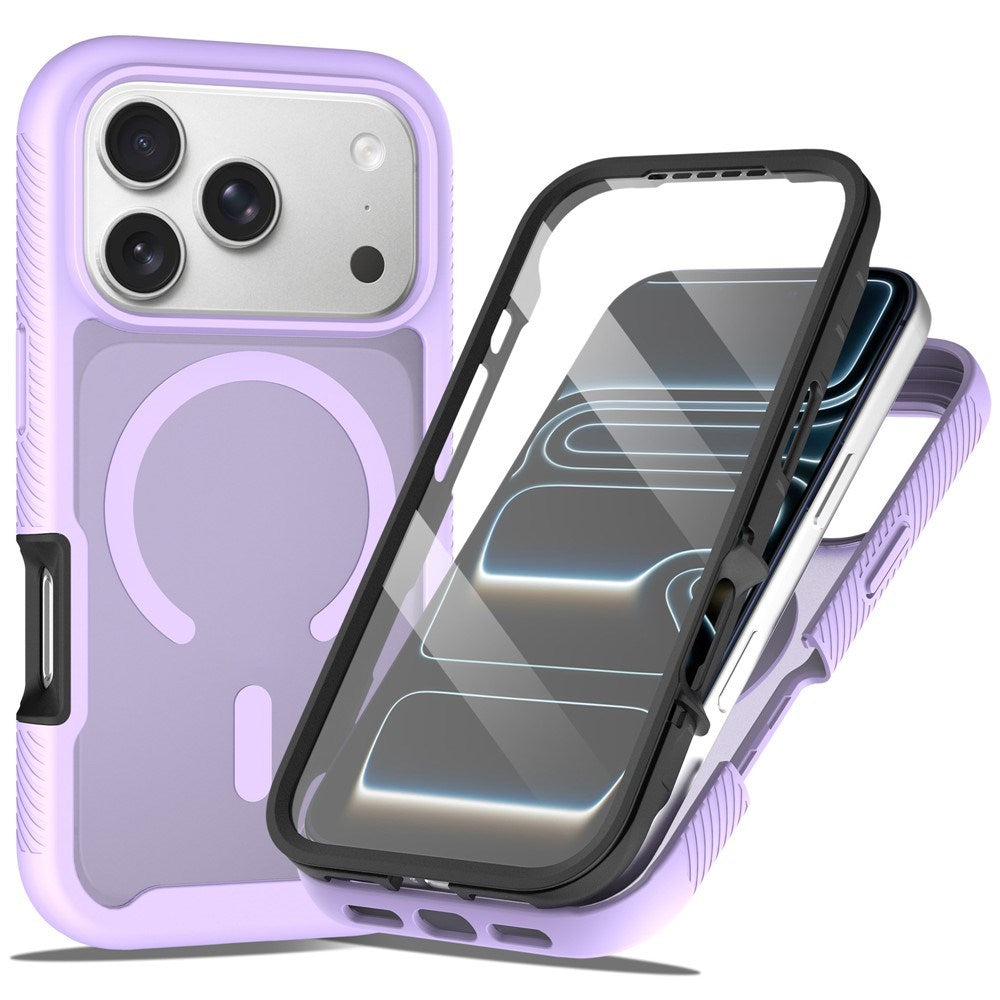 iPhone 18 Pro / 17 Pro EIDERWOOD 2-i-1 Matt Hybrid Plast Deksel m. Skjermbeskyttelsesfilm - MagSafe Kompatibel - Lilla