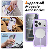 iPhone 18 Pro / 17 Pro EIDERWOOD 2-i-1 Matt Hybrid Plast Deksel m. Skjermbeskyttelsesfilm - MagSafe Kompatibel - Lilla