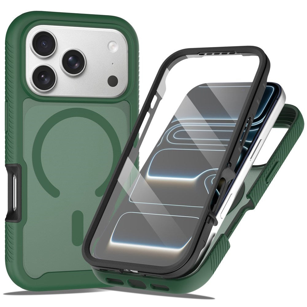 iPhone 18 Pro Max / 17 Pro Max EIDERWOOD 2-i-1 Matt Hybrid Plast Deksel m. Skjermbeskyttelsesfilm - MagSafe Kompatibel - Grønn