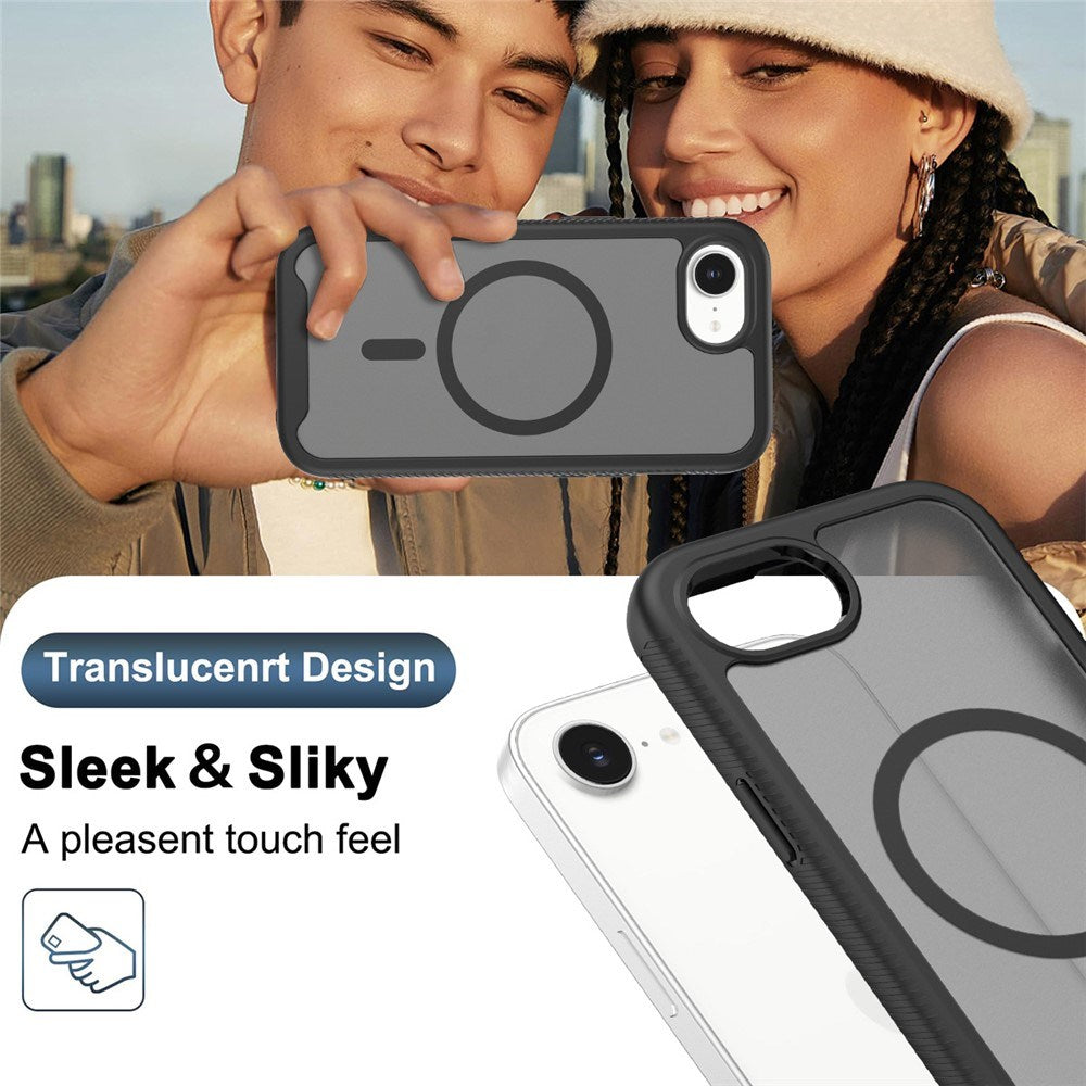 iPhone 17e / 16e EIDERWOOD Matt Hybriddeksel med Skjermbeskytterramme - Svart