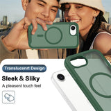 iPhone 17e / 16e EIDERWOOD Matt Hybriddeksel med Skjermbeskytterramme - Grønn