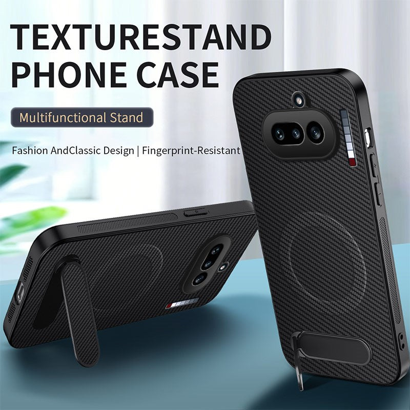 Nothing Phone (4a) EIDERWOOD Hybrid Deksel med Stativ - Svart