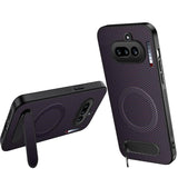Nothing Phone (4a) EIDERWOOD Hybrid Deksel med Stativ - Lilla