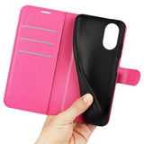 OPPO A17 EIDERWOOD Kunstskinn Flip Deksel m. Kortholder & Stativfunksjon - Pink
