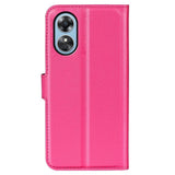 OPPO A17 EIDERWOOD Kunstskinn Flip Deksel m. Kortholder & Stativfunksjon - Pink