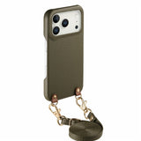 iPhone 17 Pro EIDERWOOD Kunstskinn Bakside Deksel m. Stropp - Grønn