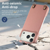 iPhone 17 Pro Max EIDERWOOD Kunstskinn Bakside Deksel m. Stropp - Rosa