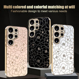 Samsung Galaxy S26 Ultra EIDERWOOD Hybrid Plast Deksel m. Blomster & Diamant Kamera - Hvit