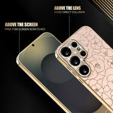 Samsung Galaxy S26 Ultra EIDERWOOD Hybrid Plast Deksel m. Blomster & Diamant Kamera - Rosa