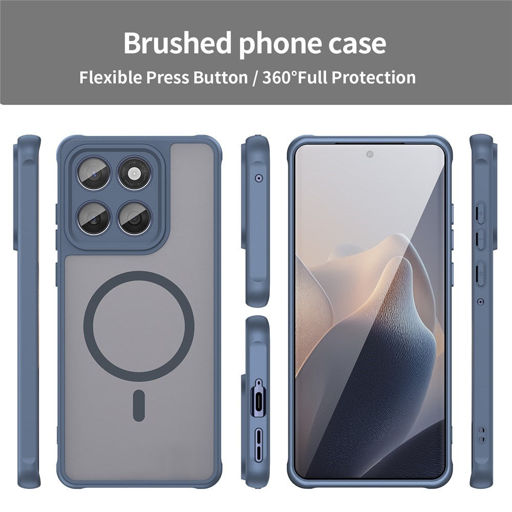 Motorola Moto G77 / G67 EIDERWOOD Hybrid Plast Deksel - MagSafe Kompatibel - Blå