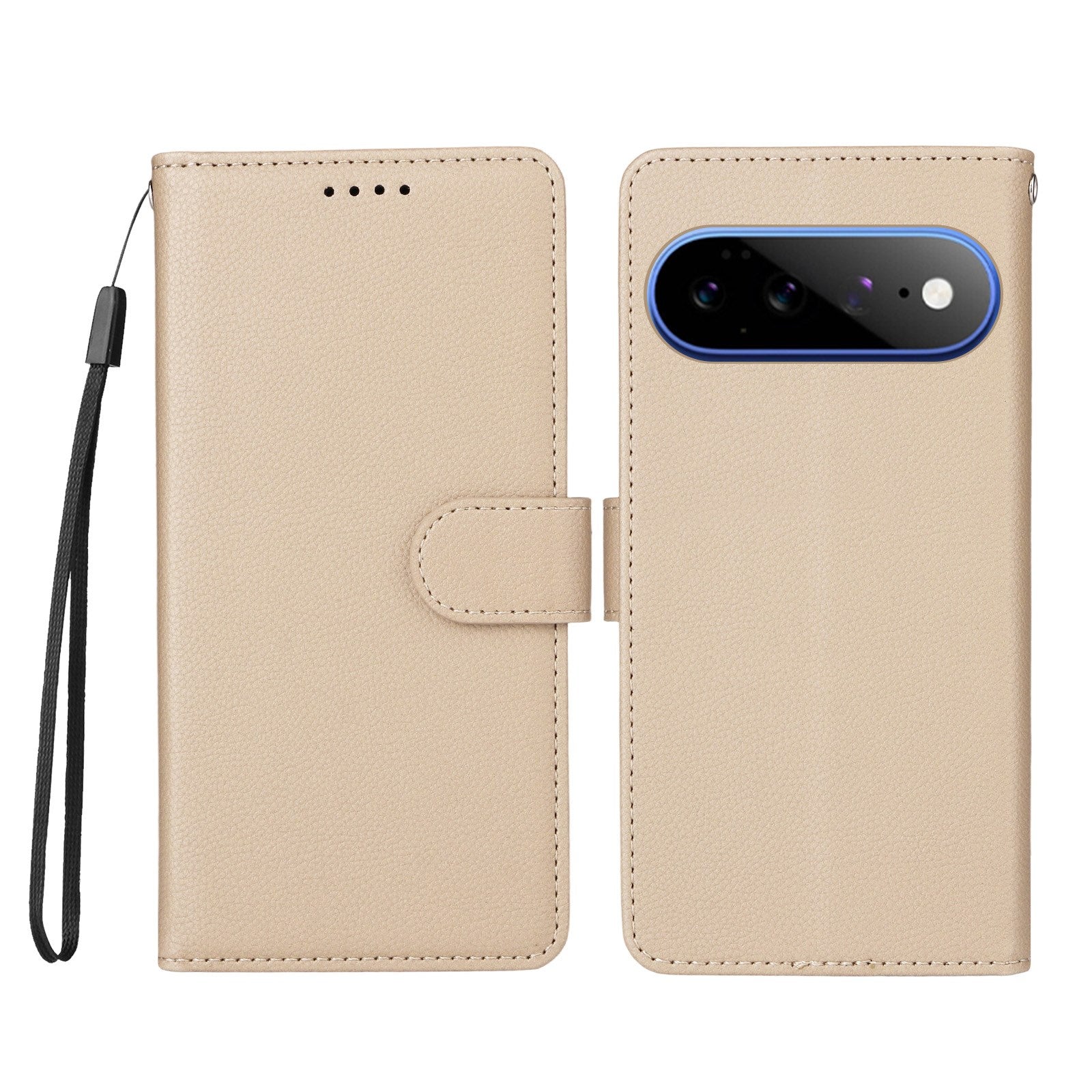 EIDERWOOD Google Pixel 11 Pro XL Flippdeksel - Kortholder & Håndleddsstropp - Beige