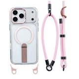 iPhone 17 Pro EIDERWOOD Deksel med Stativfunksjon & Skulder- / Håndleddsstropp - MagSafe Kompatibel - Rosa
