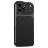 iPhone 17 Pro EIDERWOOD Hybrid Bakdeksel med Kunstskinn – Svart
