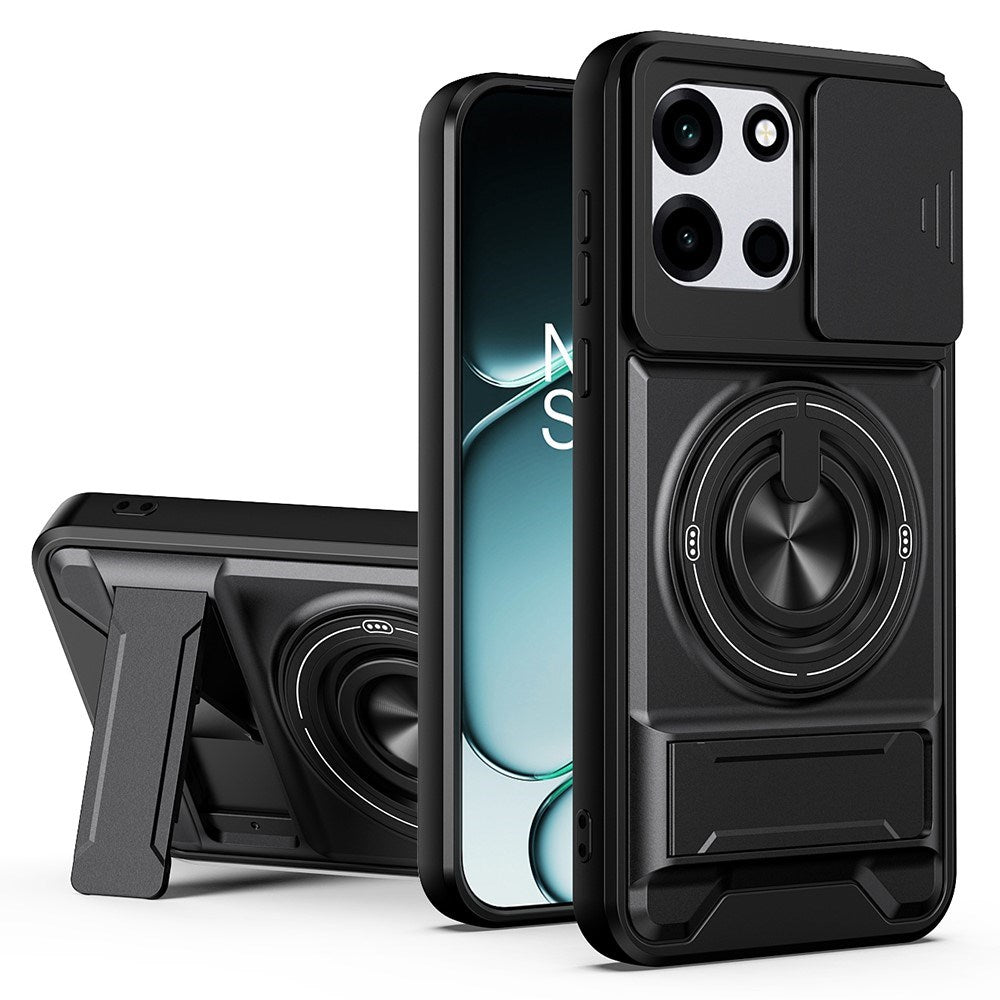 OnePlus Nord CE6 / Nord 6 EIDERWOOD Hybrid Håndverker Deksel m. Kickstand & Cam Slider - MagSafe Kompatbel - Svart