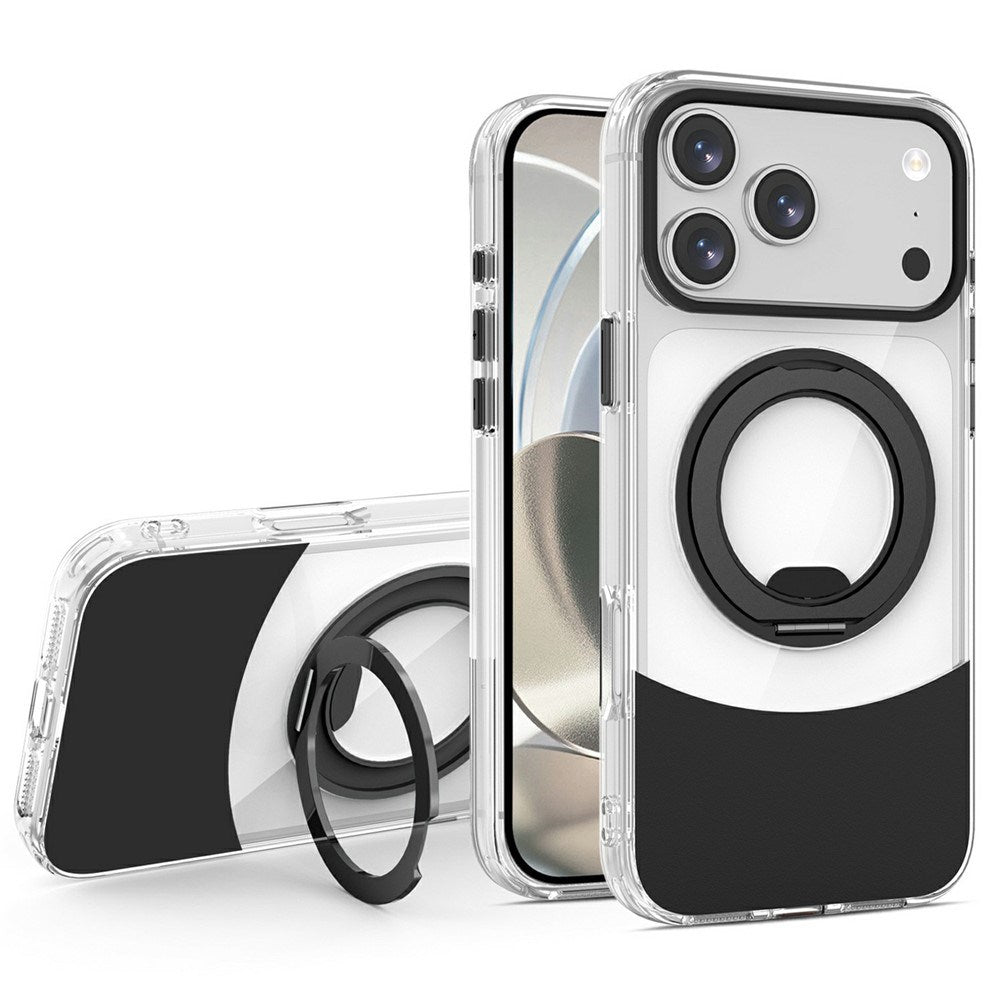 iPhone 17 Pro Max EIDERWOOD Hybrid Deksel med Stativfunksjon - MagSafe Kompatibel - Gjennomsiktig / Svart