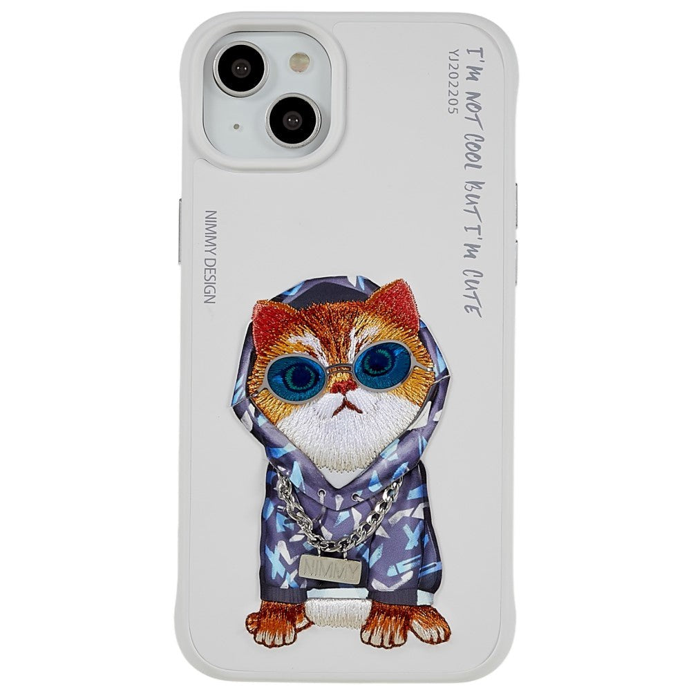 iPhone 14 Plastik Hybrid cover med motiv - Hoodie Katt