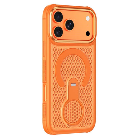 iPhone 17 Pro EIDERWOOD Hybriddeksel med Varmeavledning & 360° Roterende Støtte – MagSafe Kompatibel – Oransje
